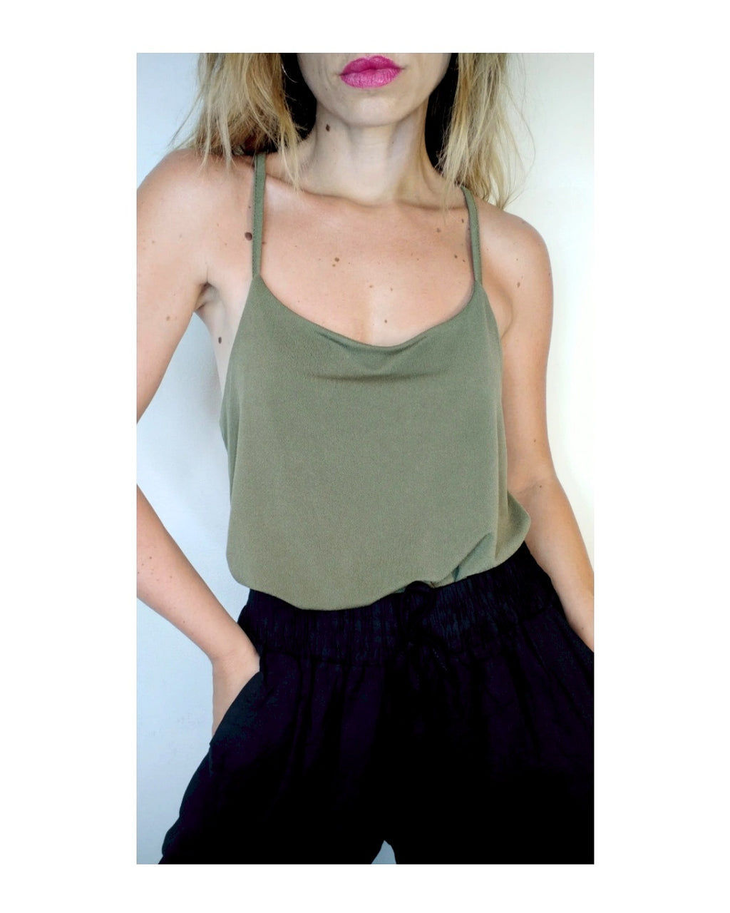 Halter neck under jacket with ring!