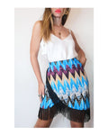 ZigZag Wrap Skirt with fringes!
