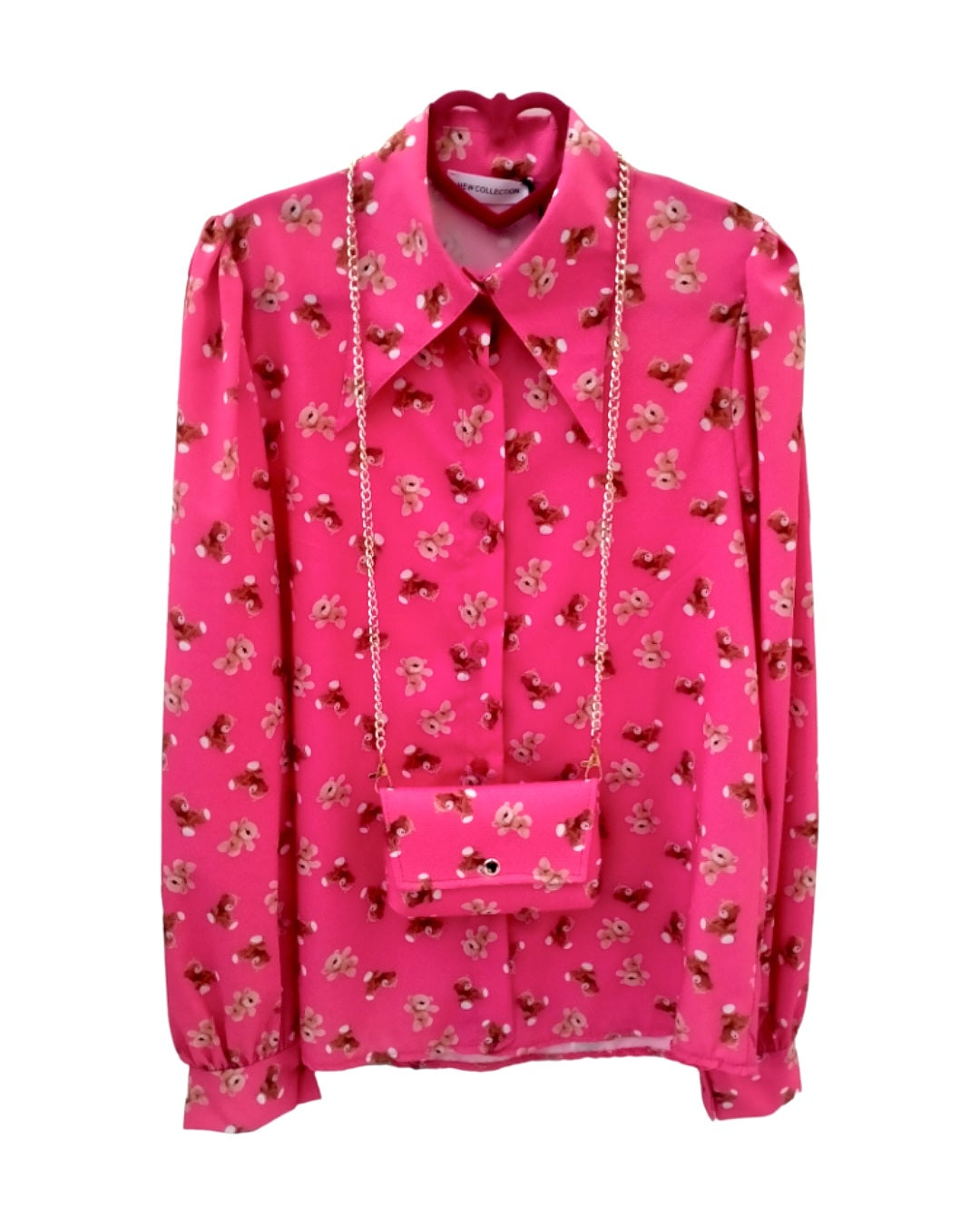 Teddy bears shirt with purse: STRAWBERRY!