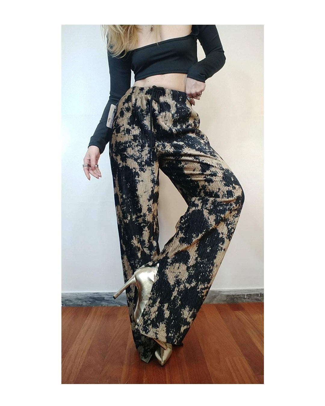 Velvet jogger trousers with slit!