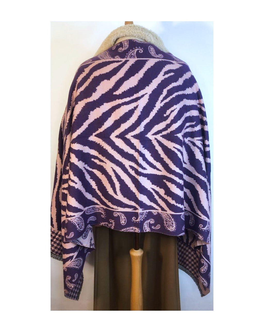 Cashmere, wool, viscose scarf, ZEBRA/PIED DE POULE!