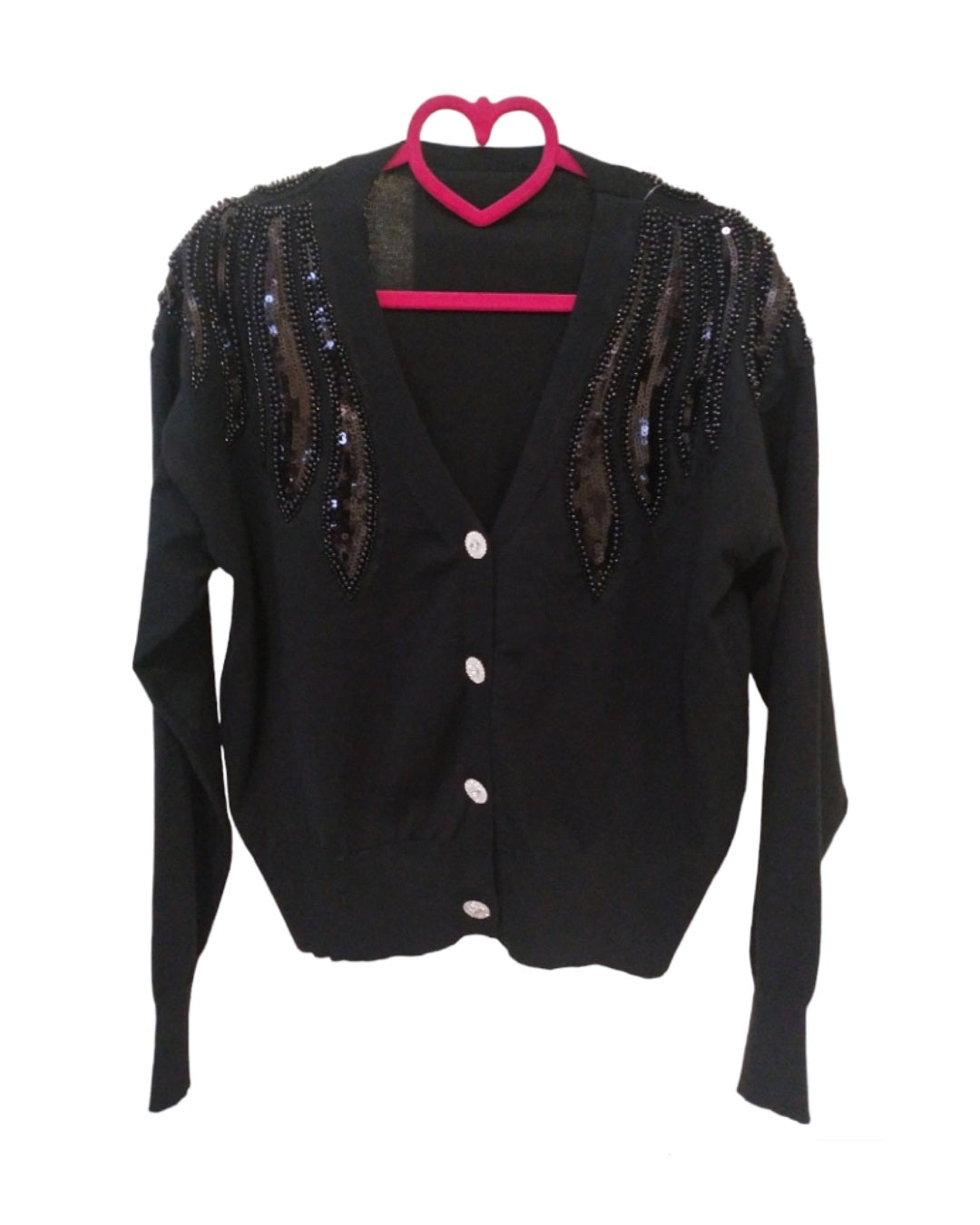 Cardigan 70% viscosa perline e paillettes!