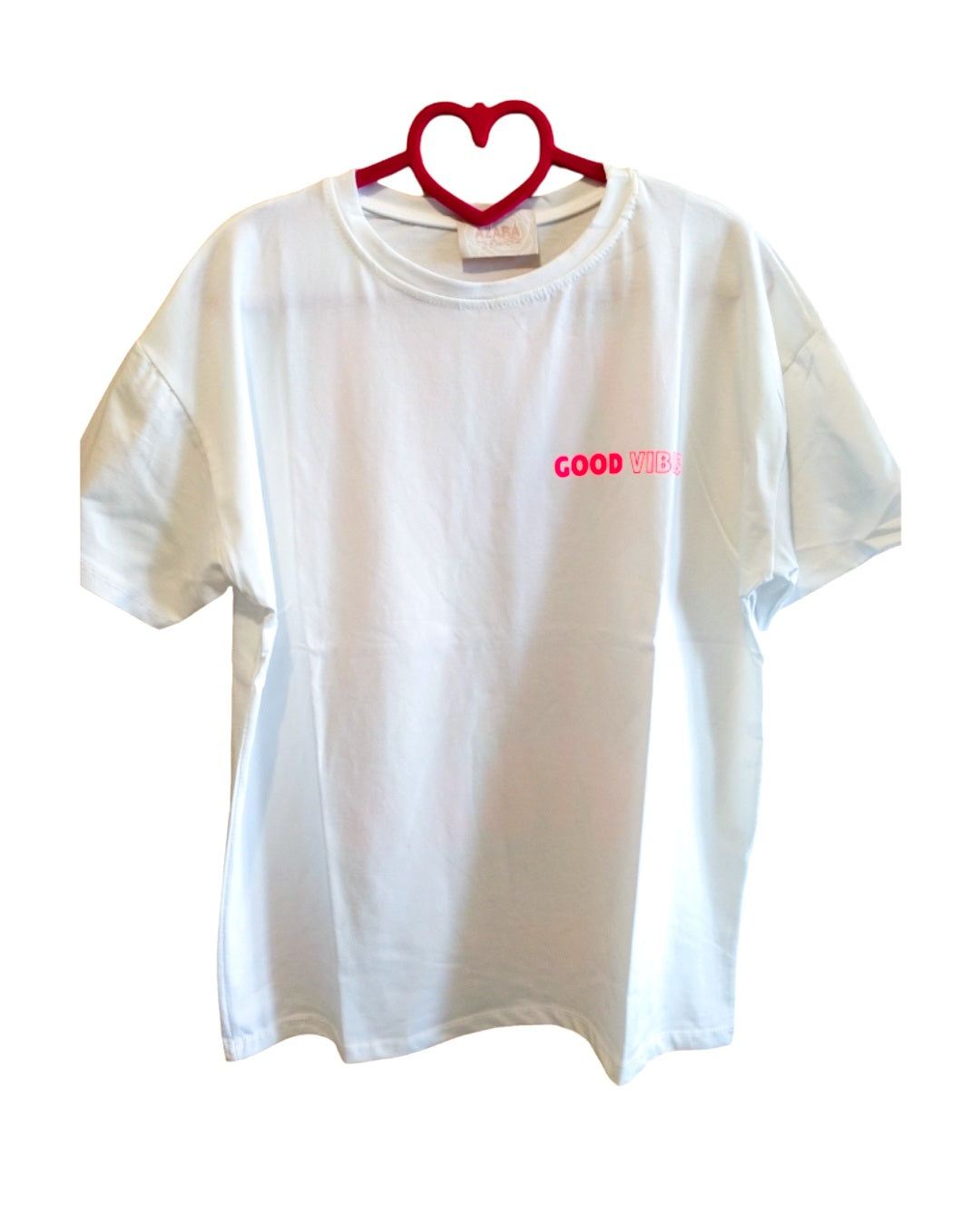 T-shirt 95% cotone GOOD VIBES FLUO!