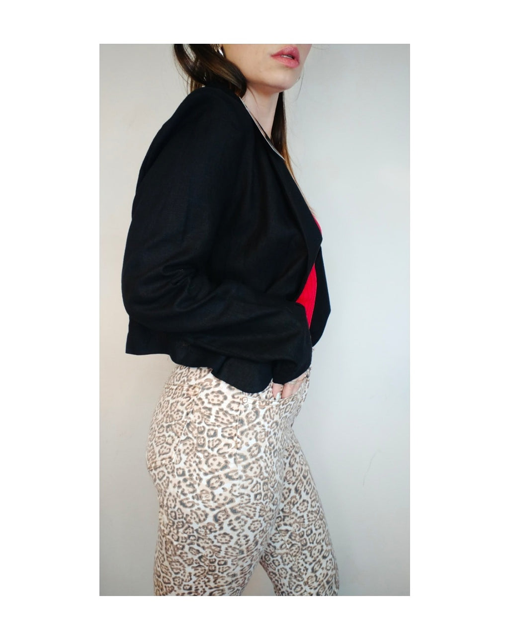 Cropped blazer: EMERALD GREEN!