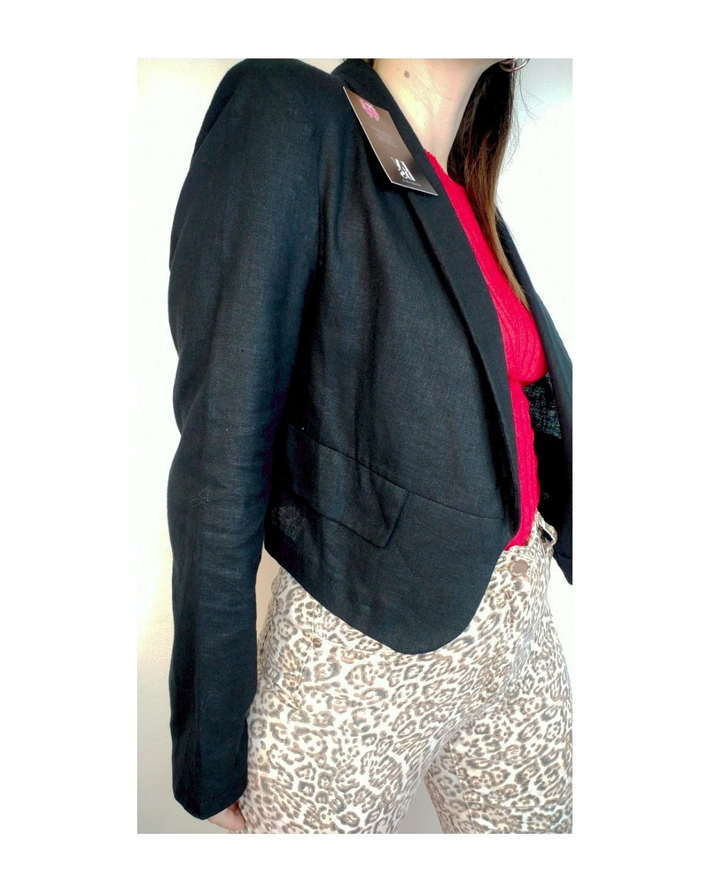 Cropped blazer: EMERALD GREEN!