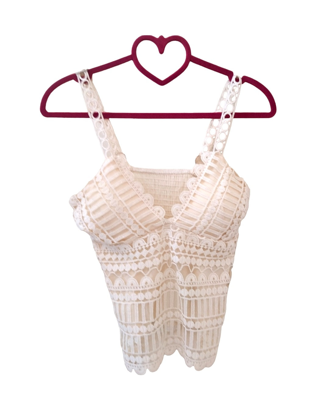 Lace bustier: CREAM!