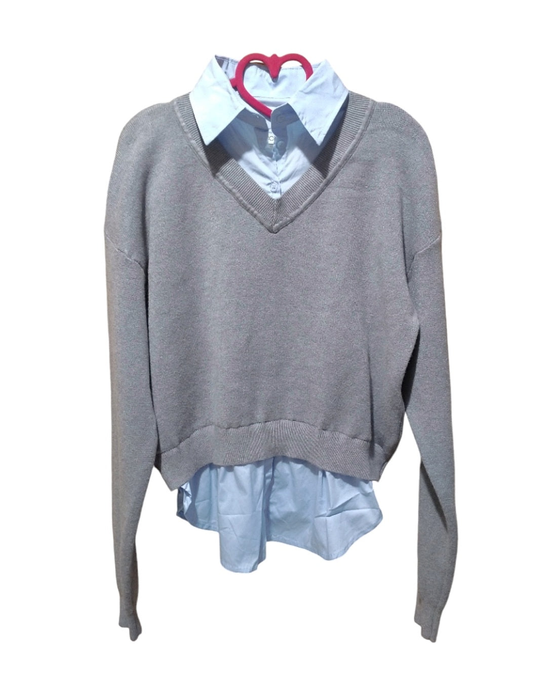 Maglione 50% viscosa con camicia cucita!