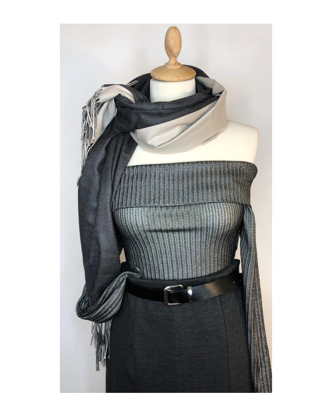 Sciarpa bicolor misto cashmere!