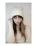 Zuccotto pom pom angora, viscose, cashmere: SEQUINS or SPOTTED!
