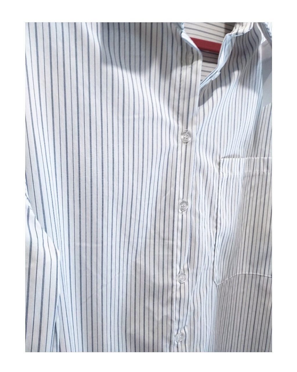 Camicia Over 67% cotone a righe bluette!