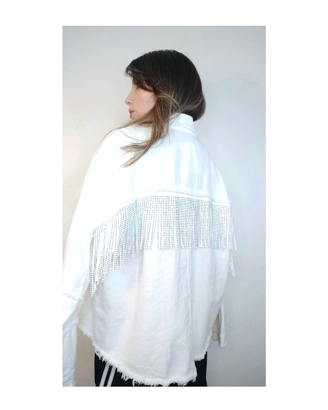 Jeans Jacket with Fringes!