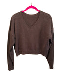Maglione basic crop misto viscosa!