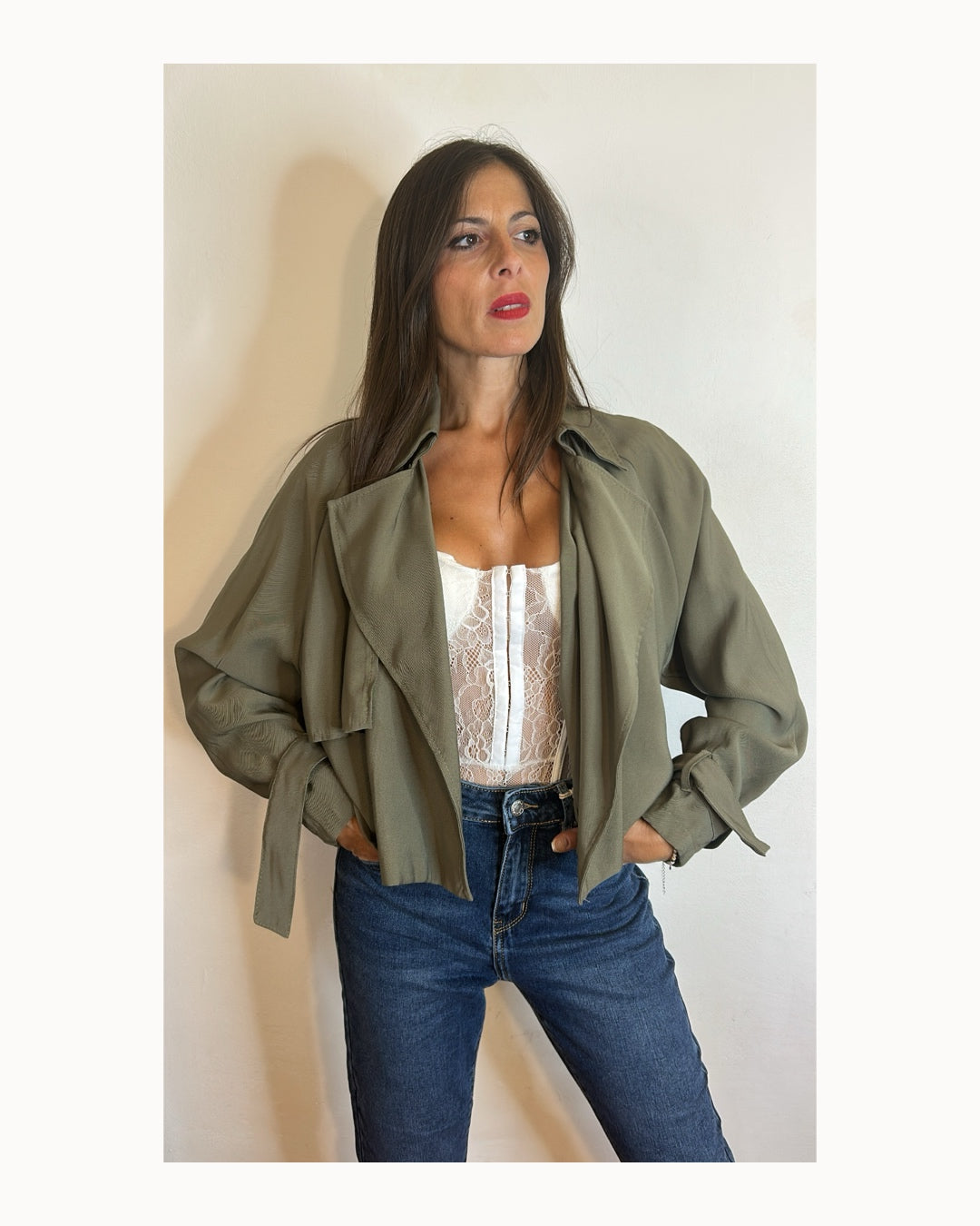 Trench militare 90% viscosa!