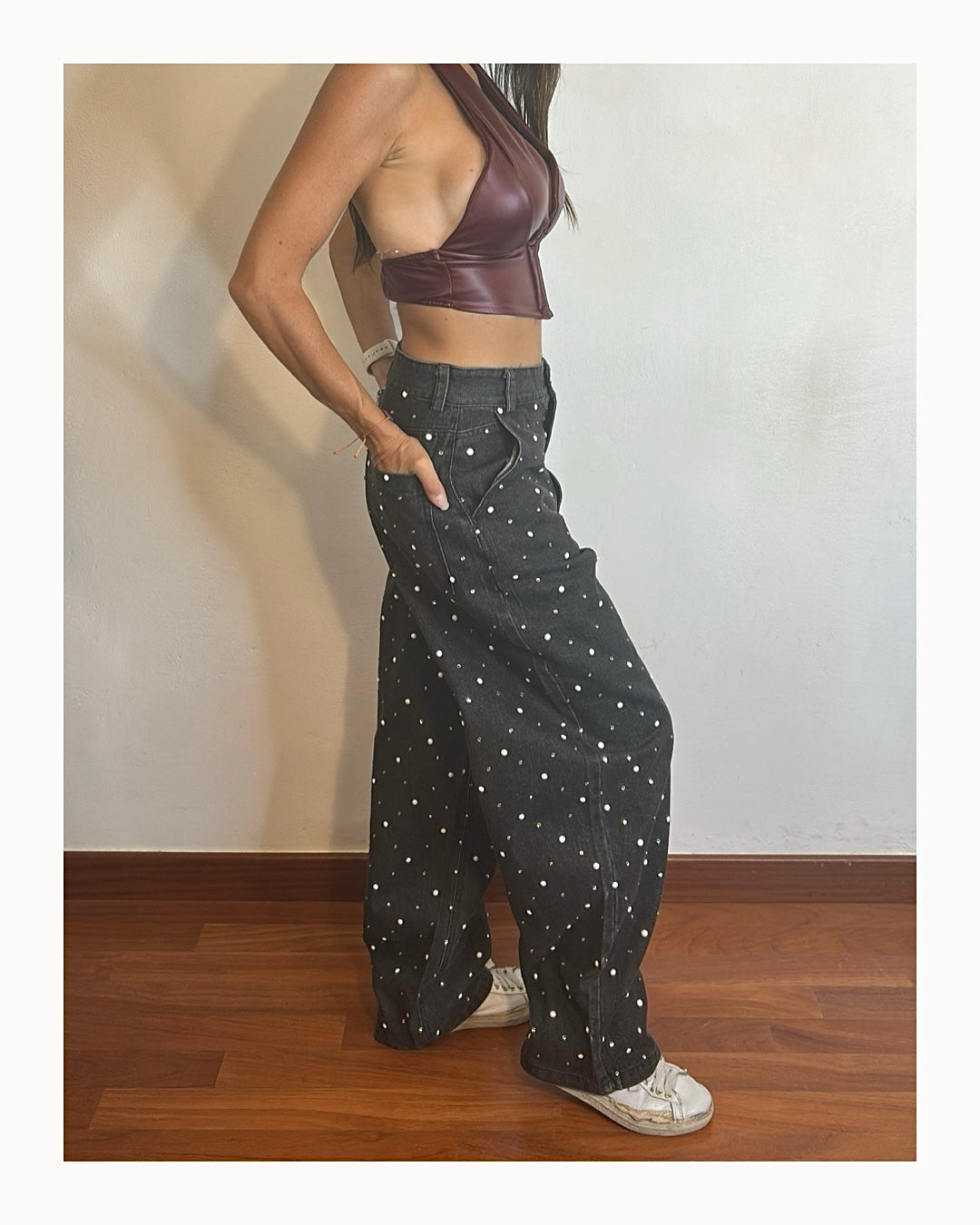 Coordinato full borchie: giacca e pantalone over fit!
