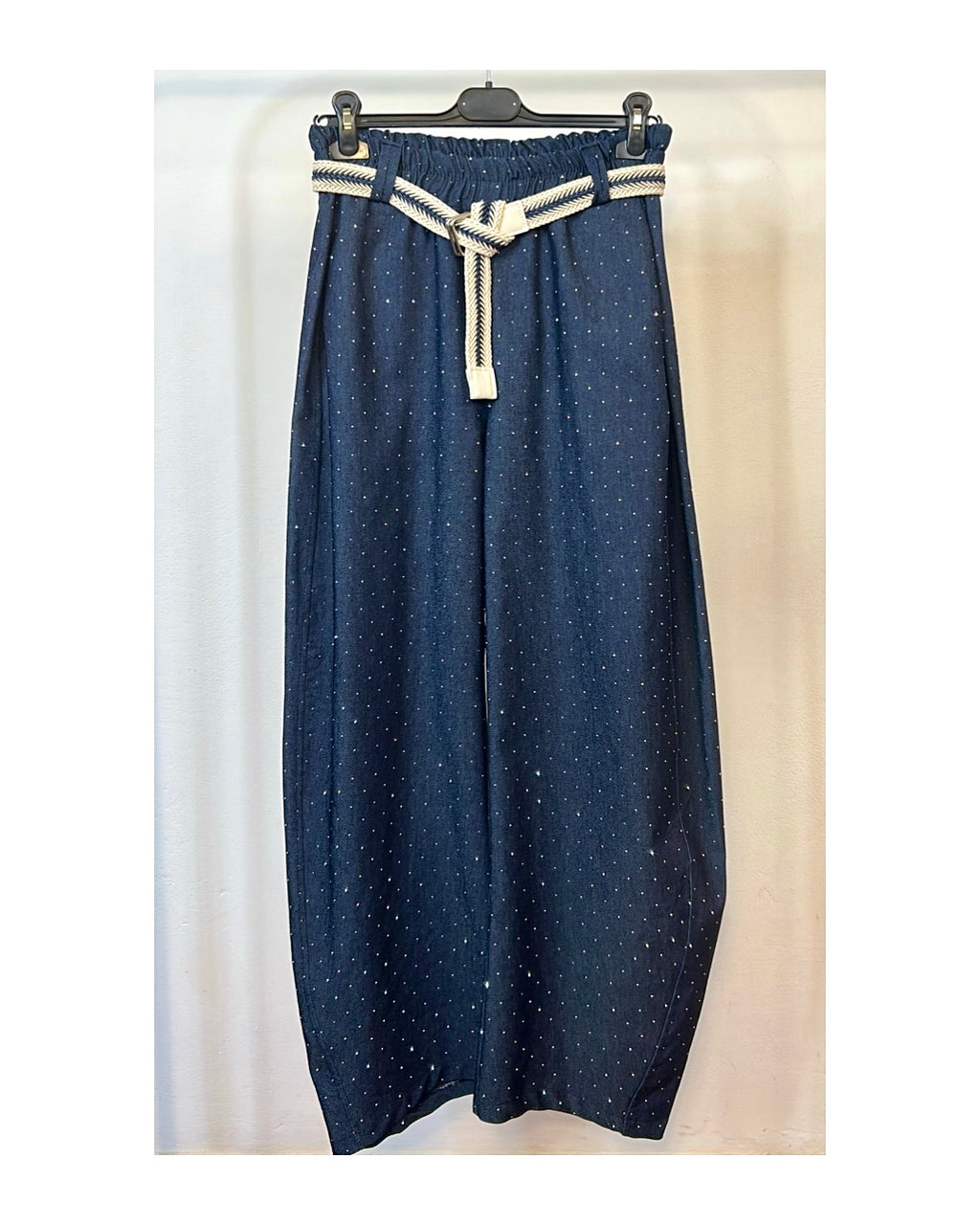 Pantalone ballon 95% cotone con mini strass!
