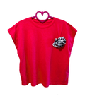 Tshirt 100% cotone smanicata con spilla animalier!