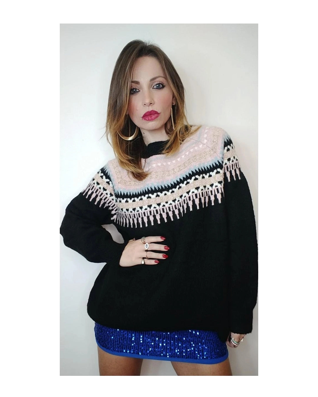 Maglione da Montagna con greca colorata!