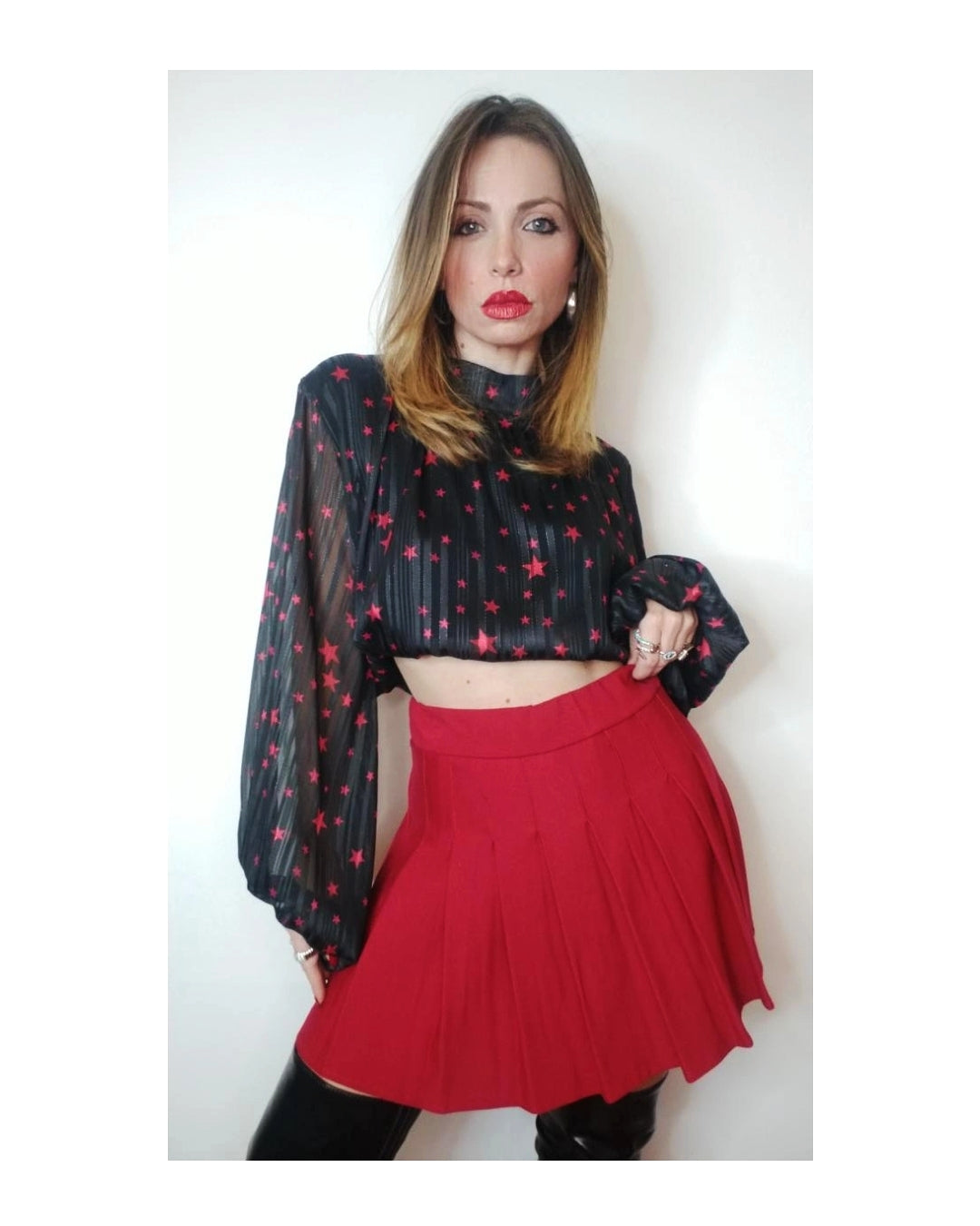 Pantagonna plissettato, ROSSO!