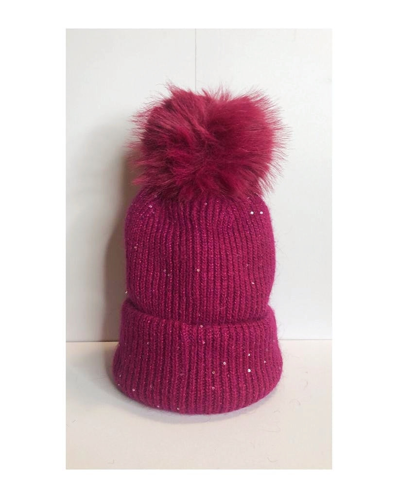 Zuccotto con micro paillettes in misto angora, cashmere e viscosa!