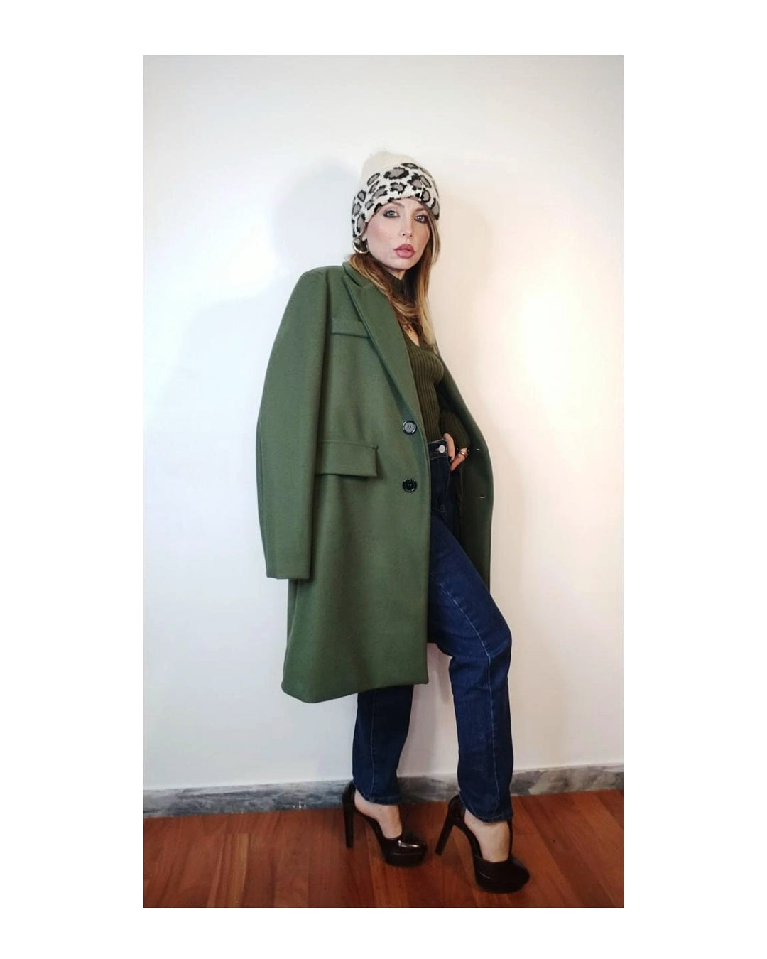 Cappotto 1/2 lunghezza doppiopetto,MILITARE!