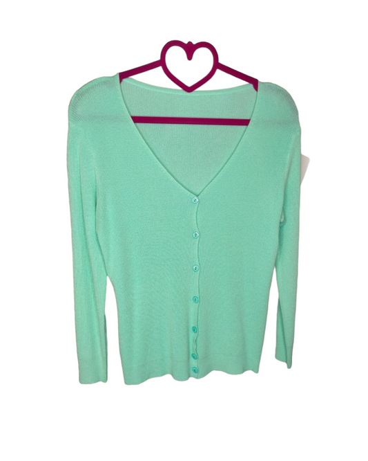 Viscose blend cardigan, WATER GREEN!