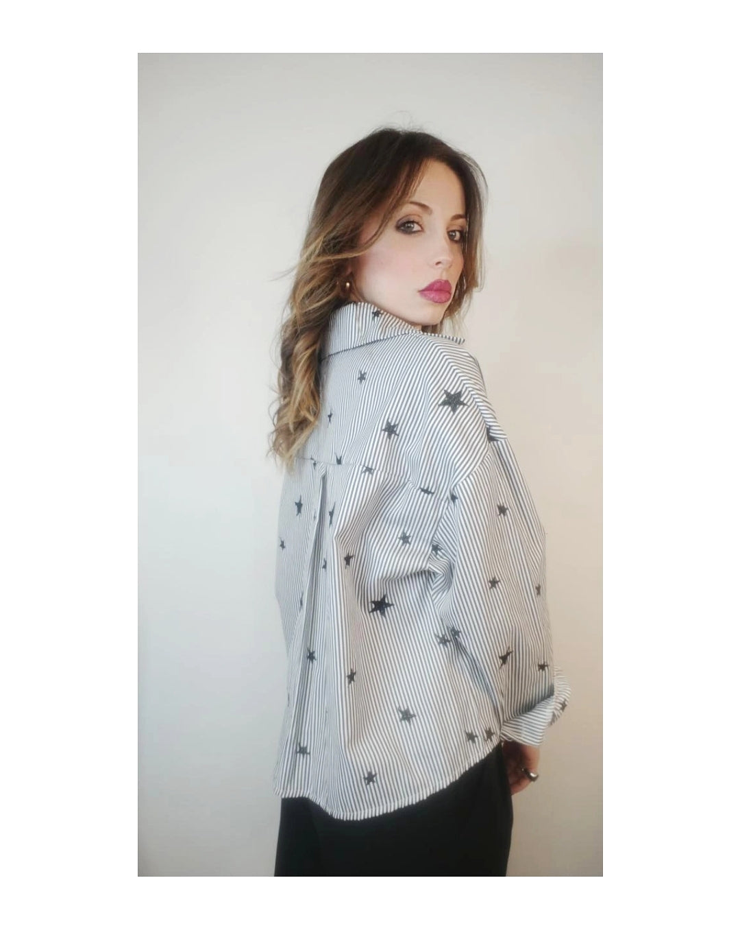 Camicia semi Crop righe e stelle!