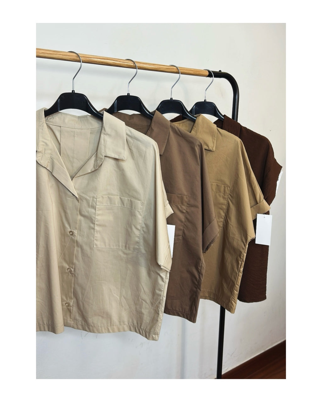 Camicia basic 100% cotone o 85% viscosa, colori della Terra!