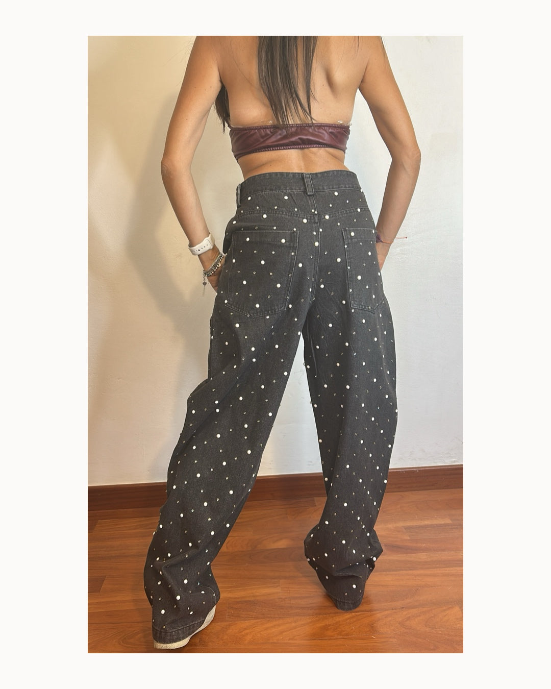 Coordinato full borchie: giacca e pantalone over fit!
