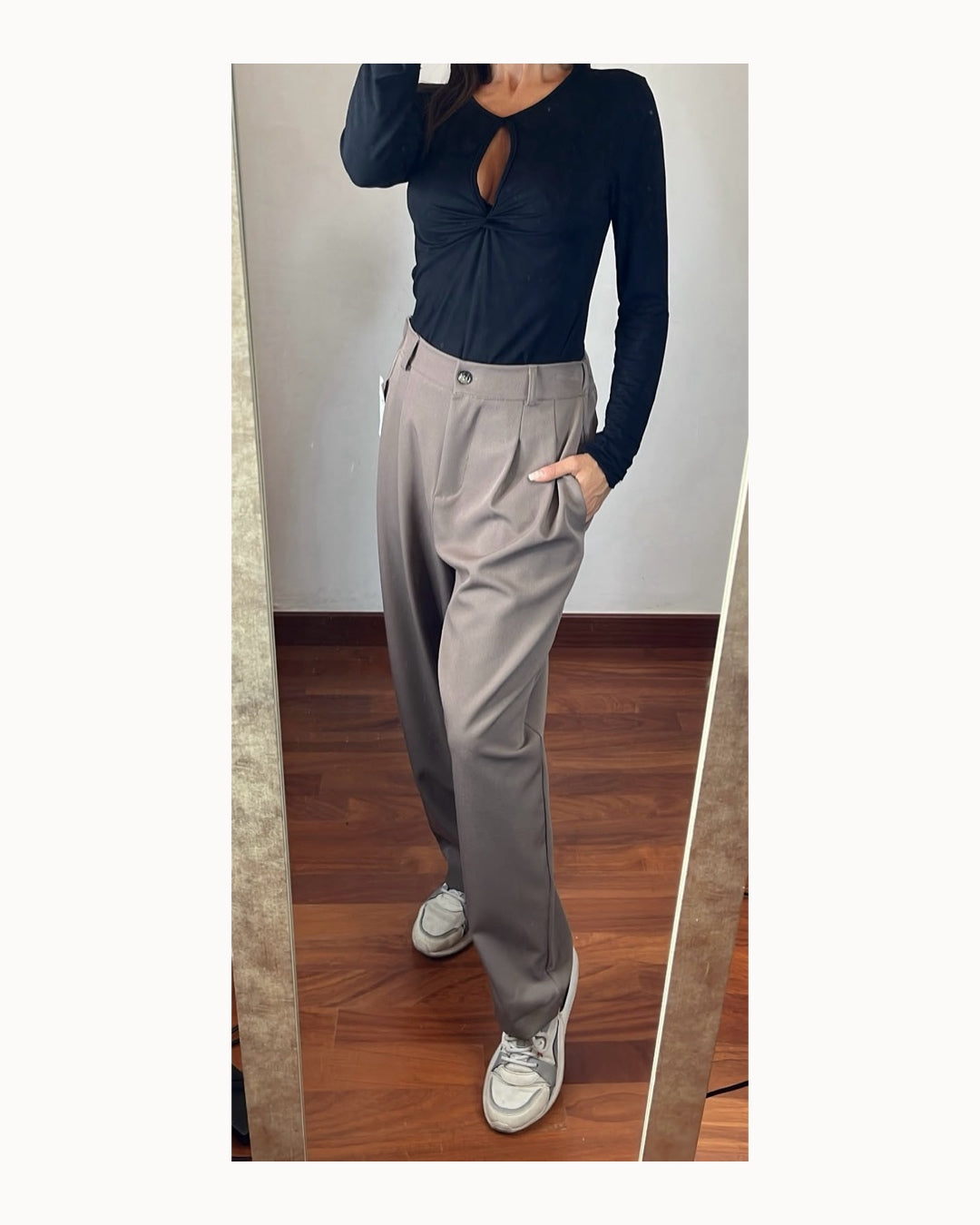 Pantalone slouchy ballon con bottone!