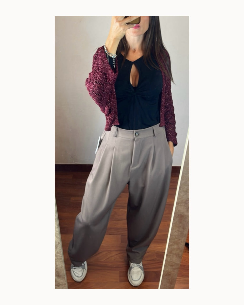 Pantalone slouchy ballon con bottone!