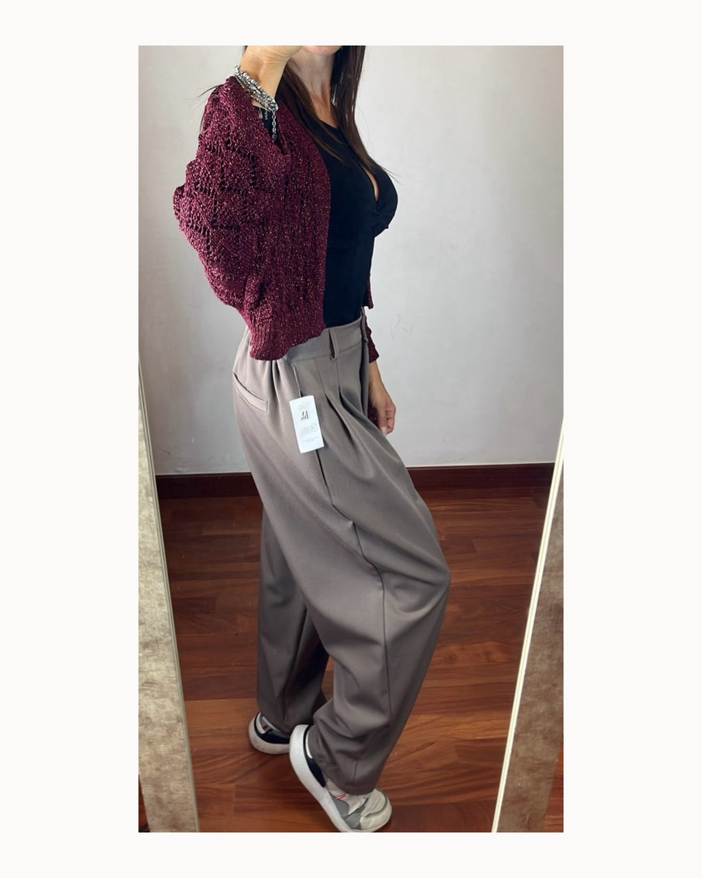 Pantalone slouchy ballon con bottone!