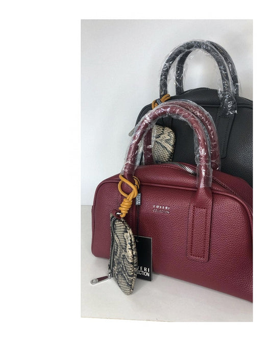 Borsa ecopelle mezzaluna con tracolla Coveri Collection!