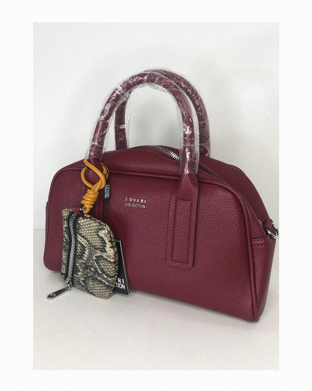 Borsa ecopelle mezzaluna con tracolla Coveri Collection!