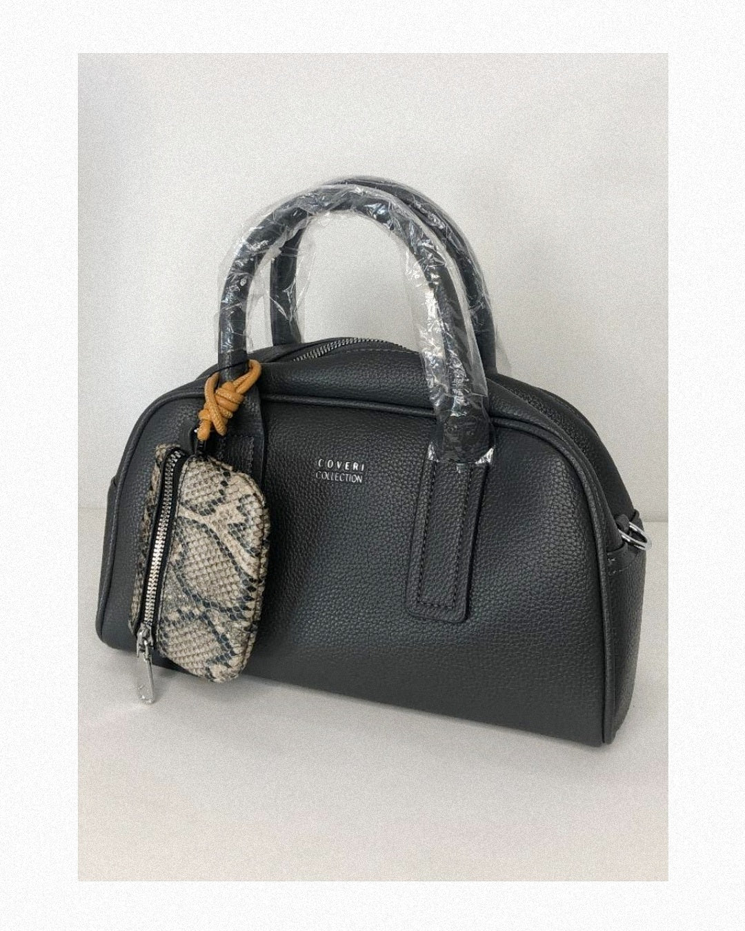 Borsa ecopelle mezzaluna con tracolla Coveri Collection!