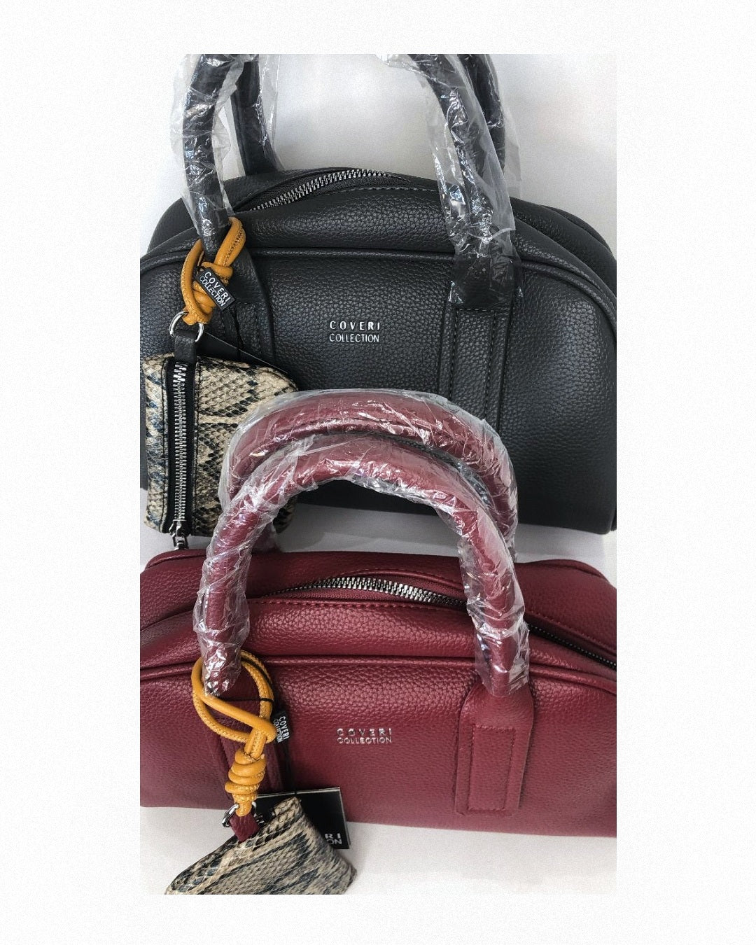 Borsa ecopelle mezzaluna con tracolla Coveri Collection!