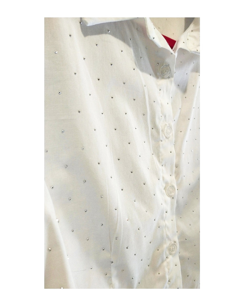 Camicia 97% cotone con brillantini: crop o regular!