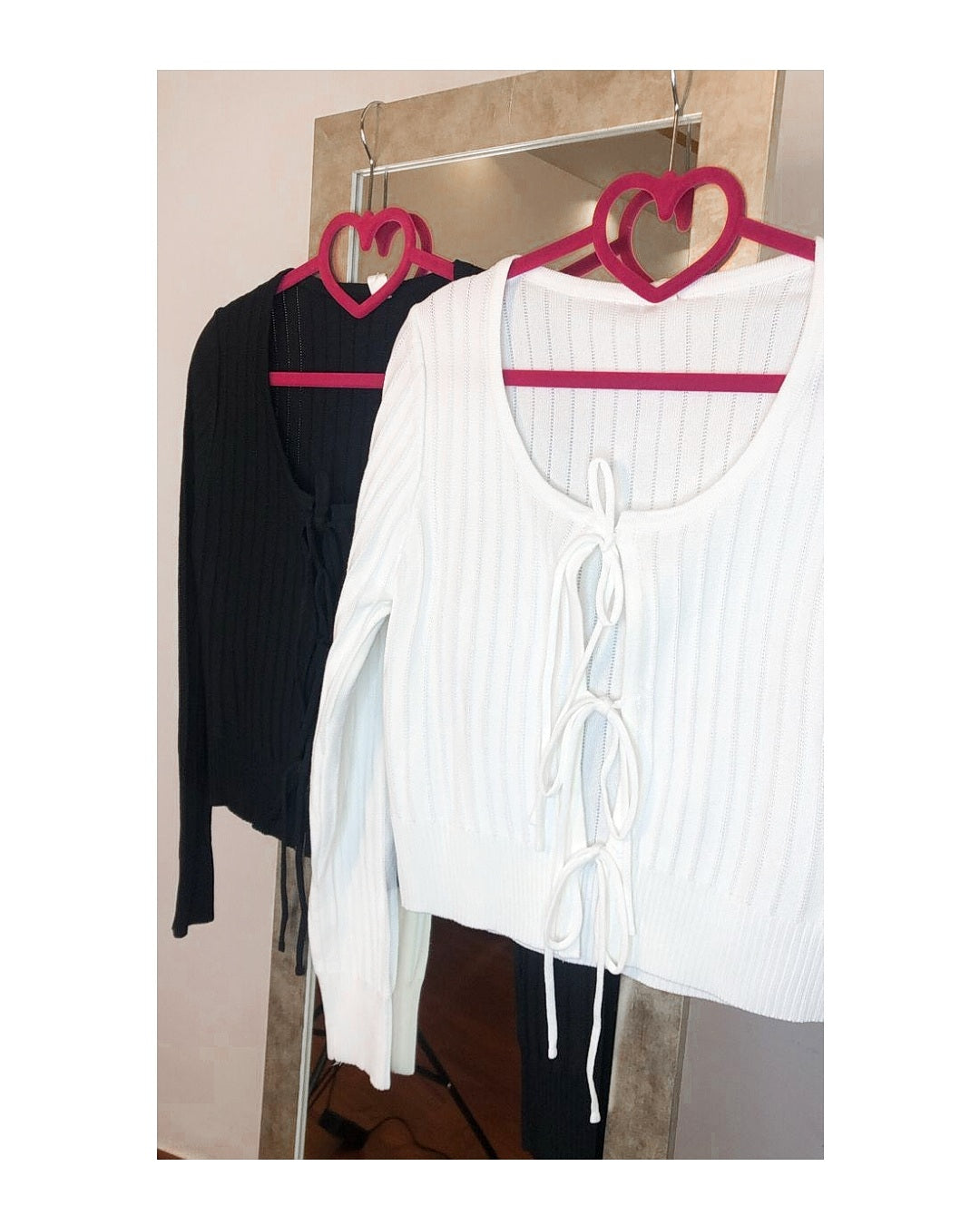 Cardigan in filo 70% viscosa tris fiocchetti!