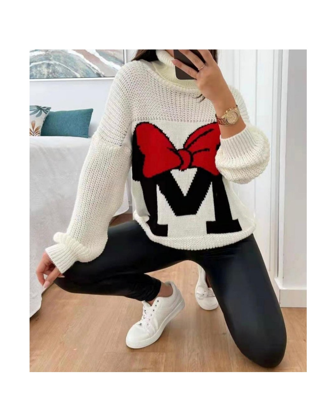 Maglione collo alto Minnie: GRIGIO o BIANCO!