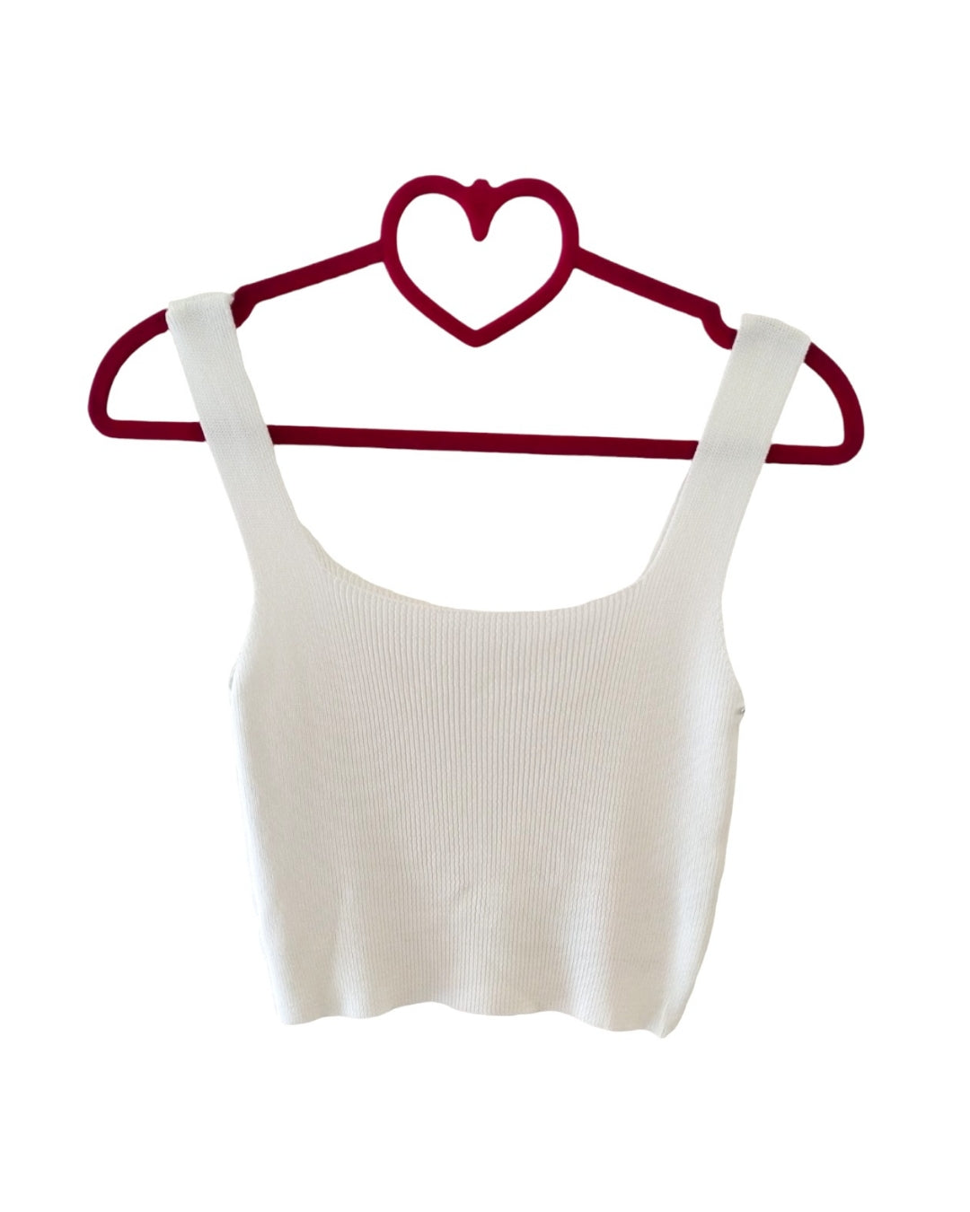 Square neckline wire top, WHITE!
