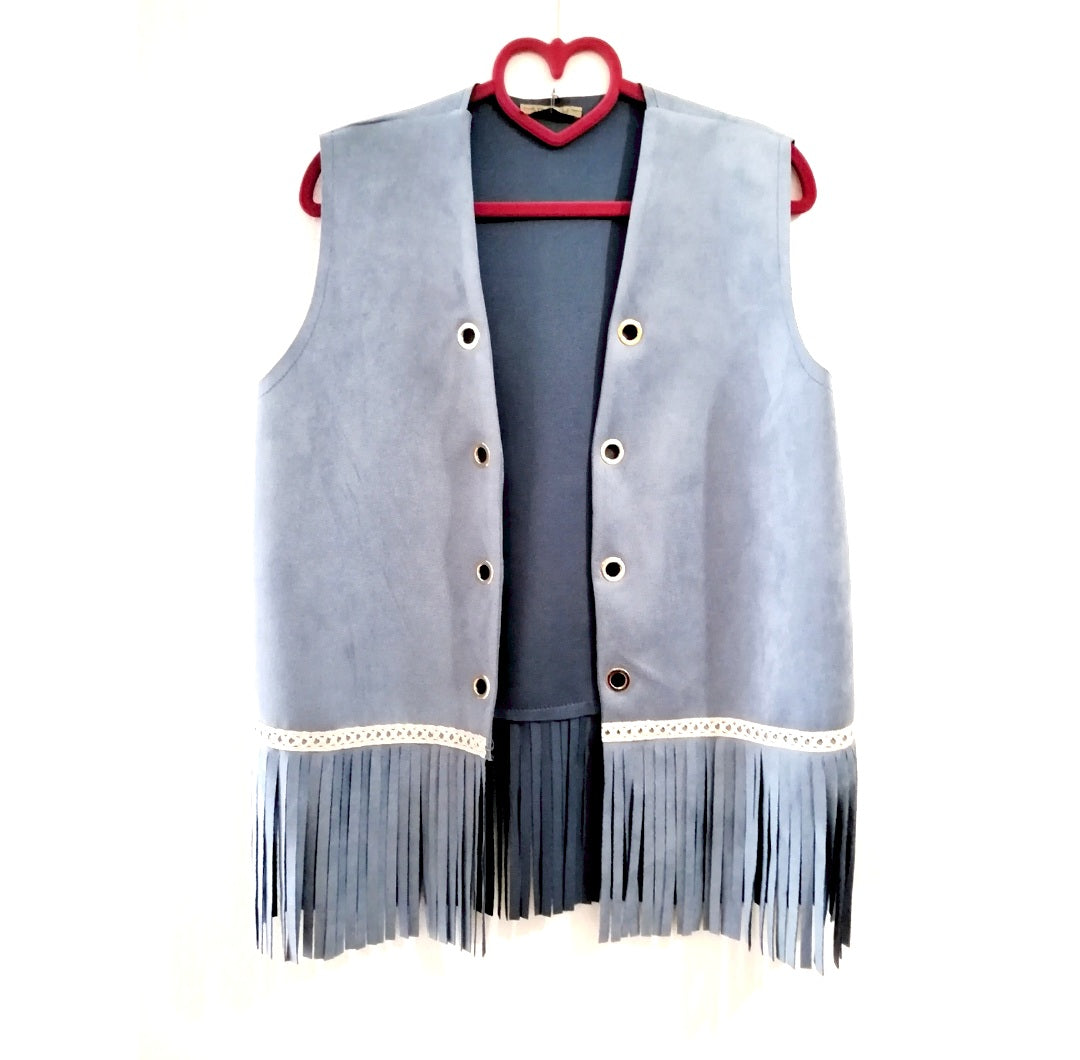 Gilet Cowgirl in suede con frange!