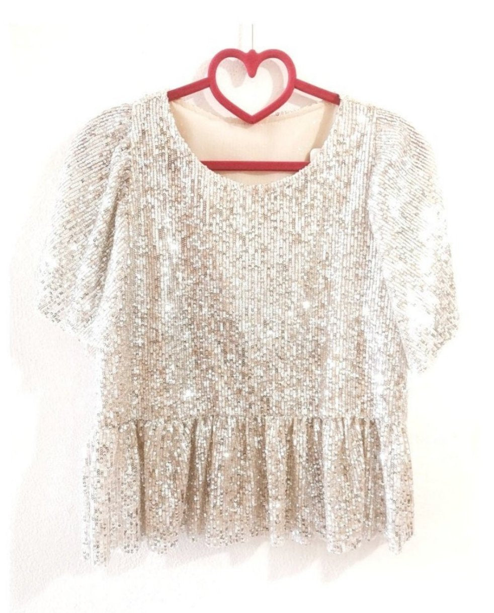 Maglia peplo in paillettes!