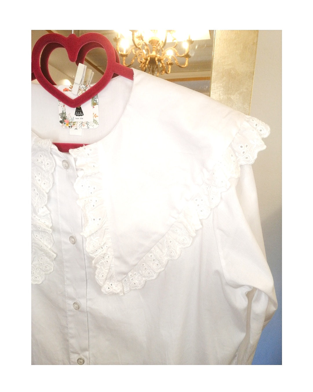 Maxi collar lace shirt!