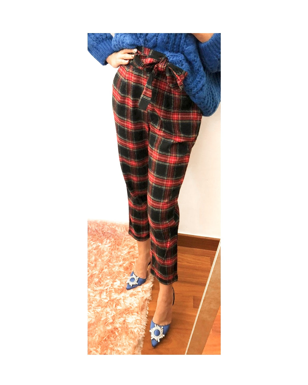 Tartan trousers, RED: Y!