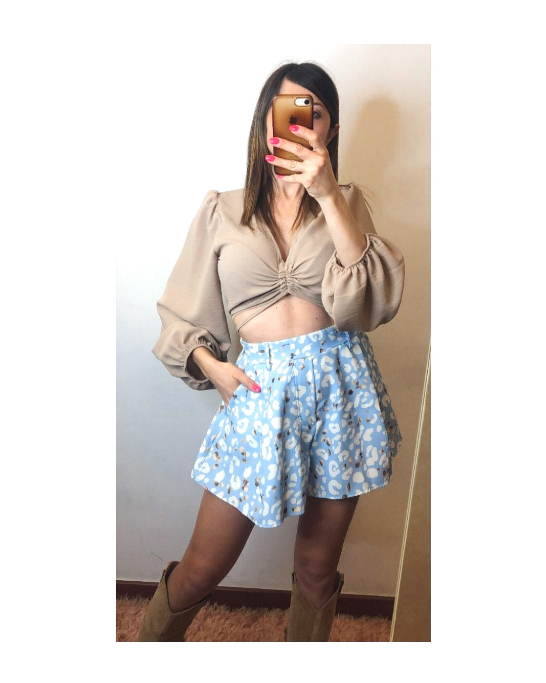 Butterfly animalier shorts: INDIGO!