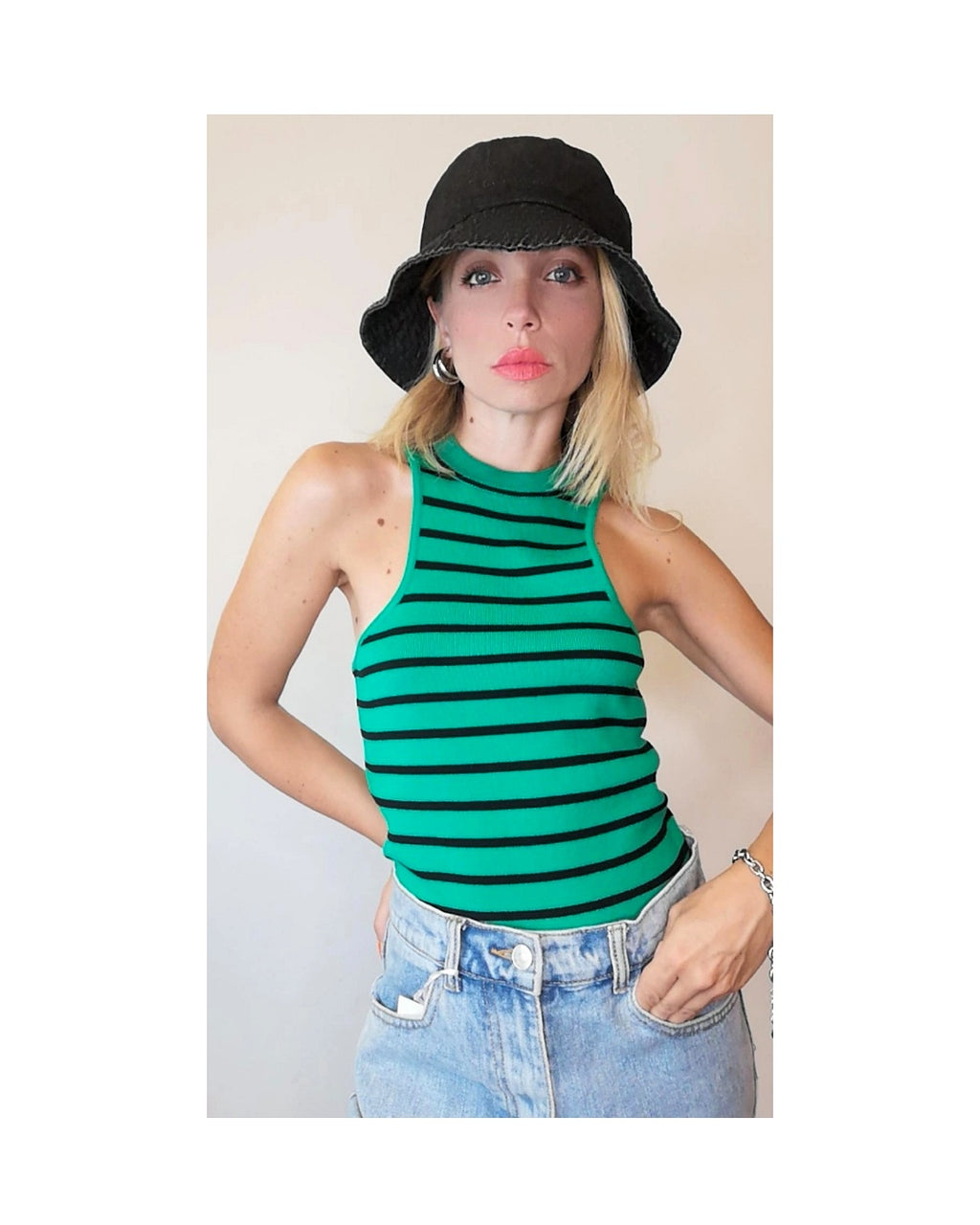 Fisherman Hat 100% cotton jeans: BLACK!