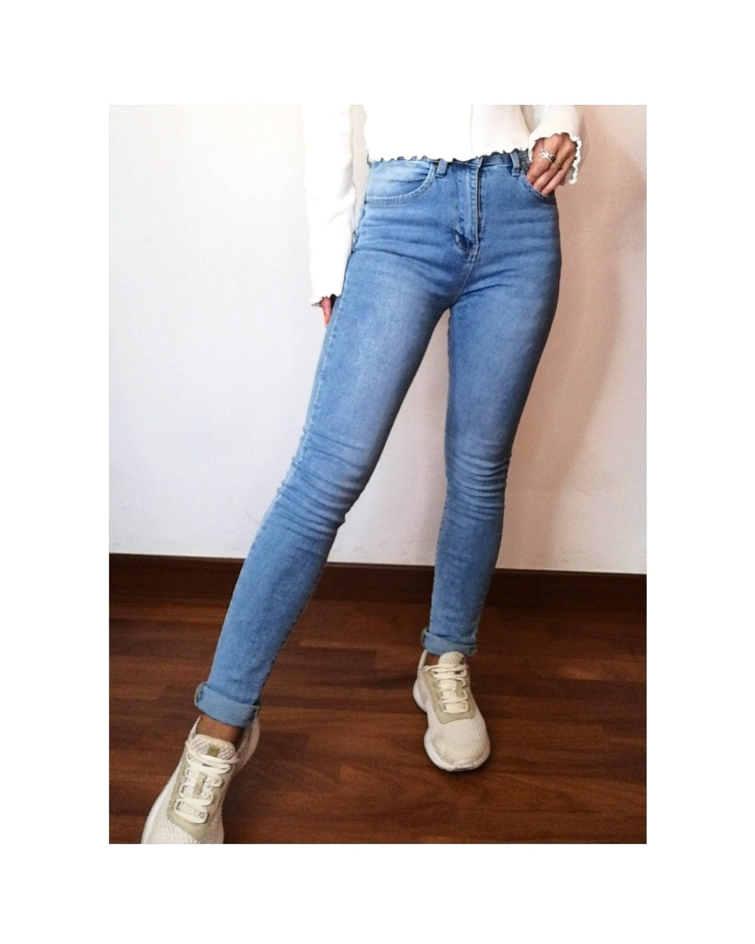 Push Up Jeans, light wash!