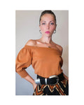 Boat neck sweater, CARAMEL!