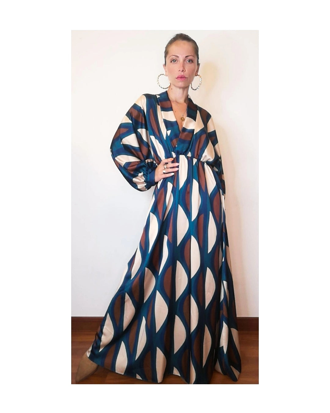 Kimono dress, BLUE/PETROLEUM!