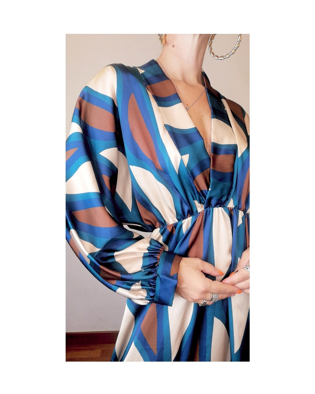 Kimono dress, BLUE/PETROLEUM!