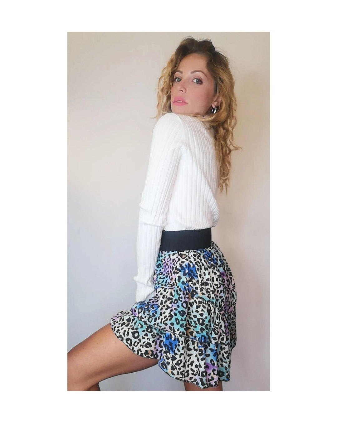 Multicolor animalier skirt!